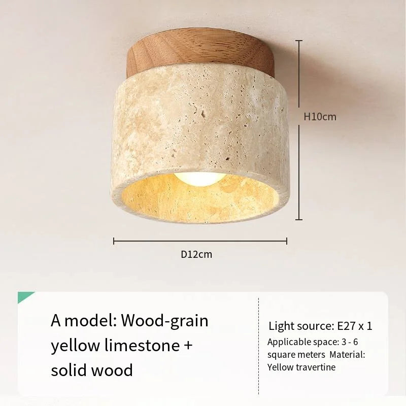 lampe bois marbre éclairage quotidien moderne rustique beige brun foncé pierre naturelle opacité e27