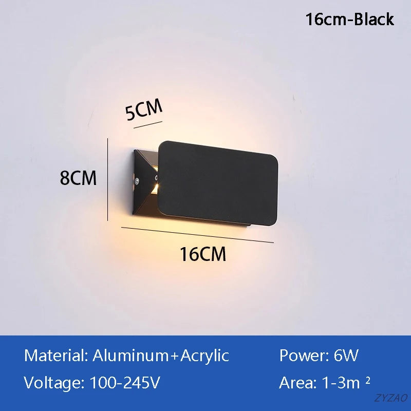 lampe murale led blanche moderne aluminium salon chambre éclairage lecture