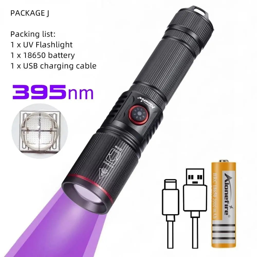 lampe torchon uv led rechargeable noire texturée moderne adhésif câble type
