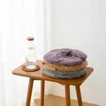 coussin massage velours doux confortable bleu gris blanc réutilisable non toxique coton maison lit