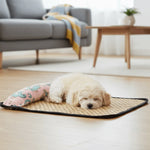 tapis rafraîchissant animal compagnie tissé géométrique moderne imperméable antidérapant oreiller sol chiens