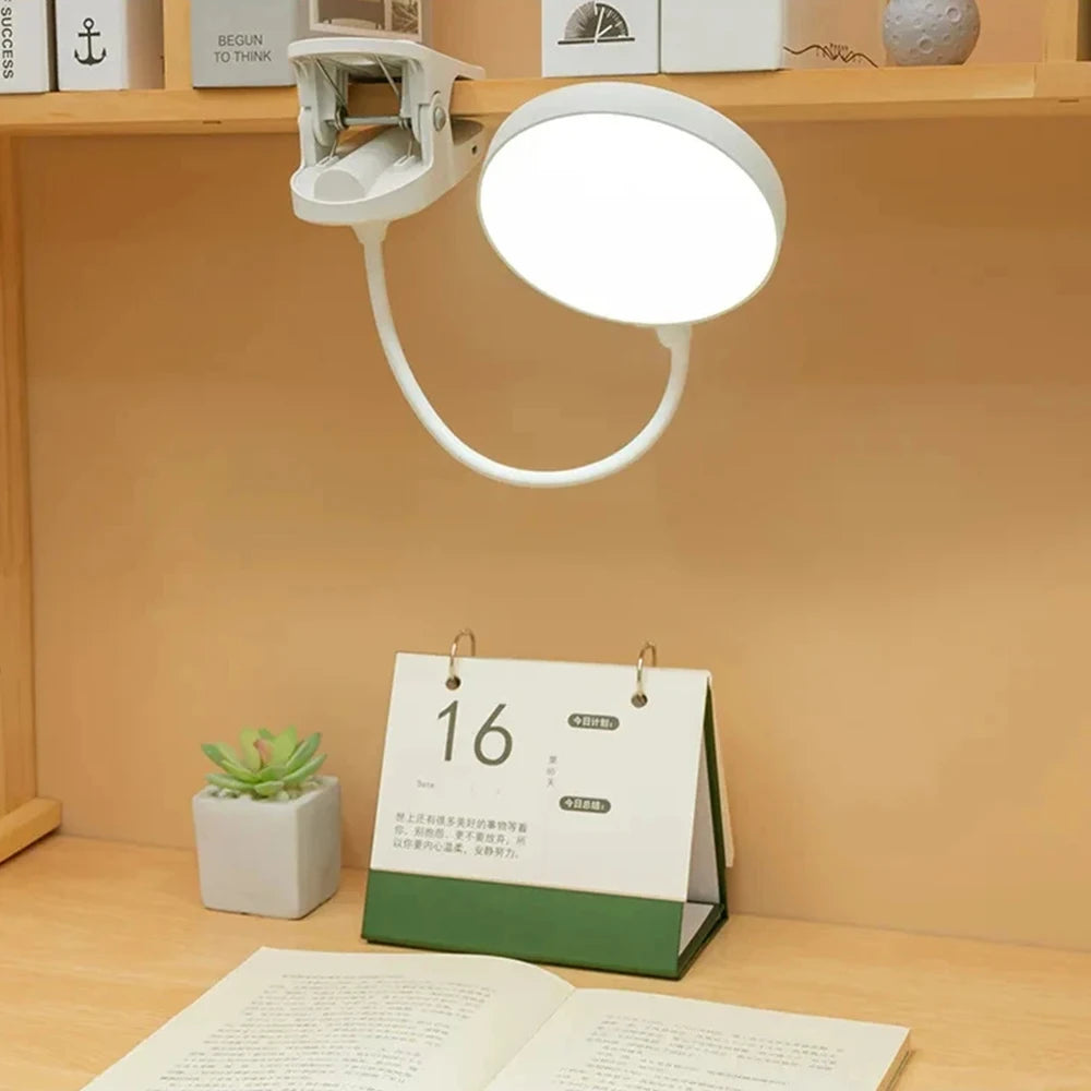 lampe rechargeable led blanc moderne minimaliste clip tactile modes gradation protection yeux
