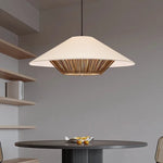 suspension lumineuse moderne blanche dorée rayures câble noir salon chambre