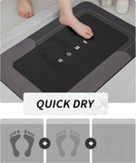 tapis bain moderne gris noir texte antidérapant salle bain maison