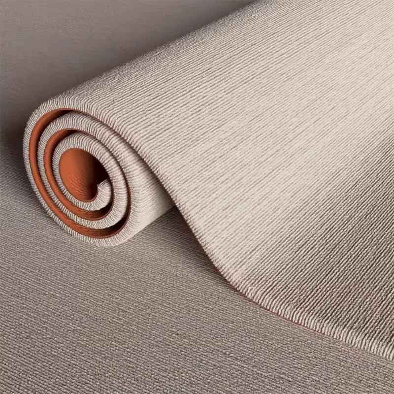 tapis gris foncé moderne antidérapant polyester insonorisant sol maison 80x160cm