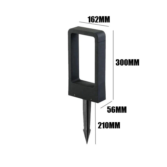 lampe solaire moderne noir ip65 aluminium câble électrique led étancheextérieur autonomeplantage sol