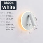 lampe murale moderne led noir blanc interrupteur port usb éclairage quotidien fixée mur ampoles