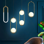 Suspension lumineuse moderne or blanc acrylique câble suspendu éclairage quotidien minimaliste