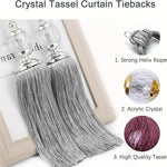 rubans rideaux pompons gris doré texture tissée classique élégants accessoire voilure moderne