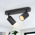 Spot lumineux LED 5W noir mat moderne compatible ampoule GU10 vis fixé