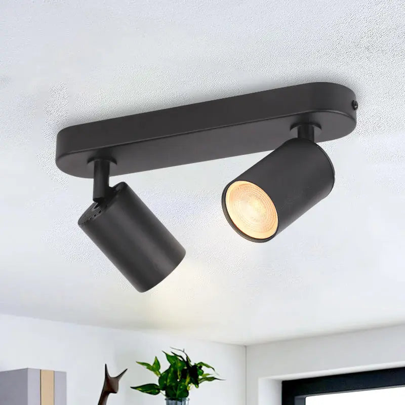 Spot lumineux LED 5W noir mat moderne compatible ampoule GU10 vis fixé