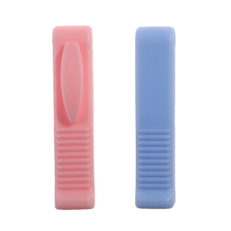 outil déballage ampoules blanc bleu rose rayures verticales pratique ergonomique respectueux environnement
