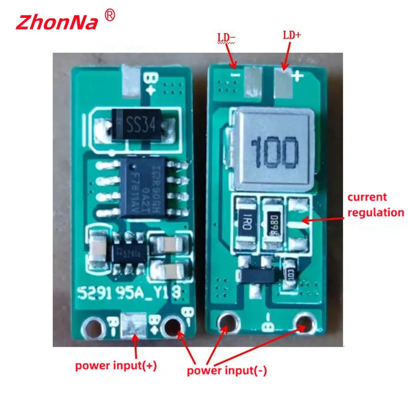 circuit imprimé électronique vert composants led 17mm 9mm opacité pcb constante tension 350mA