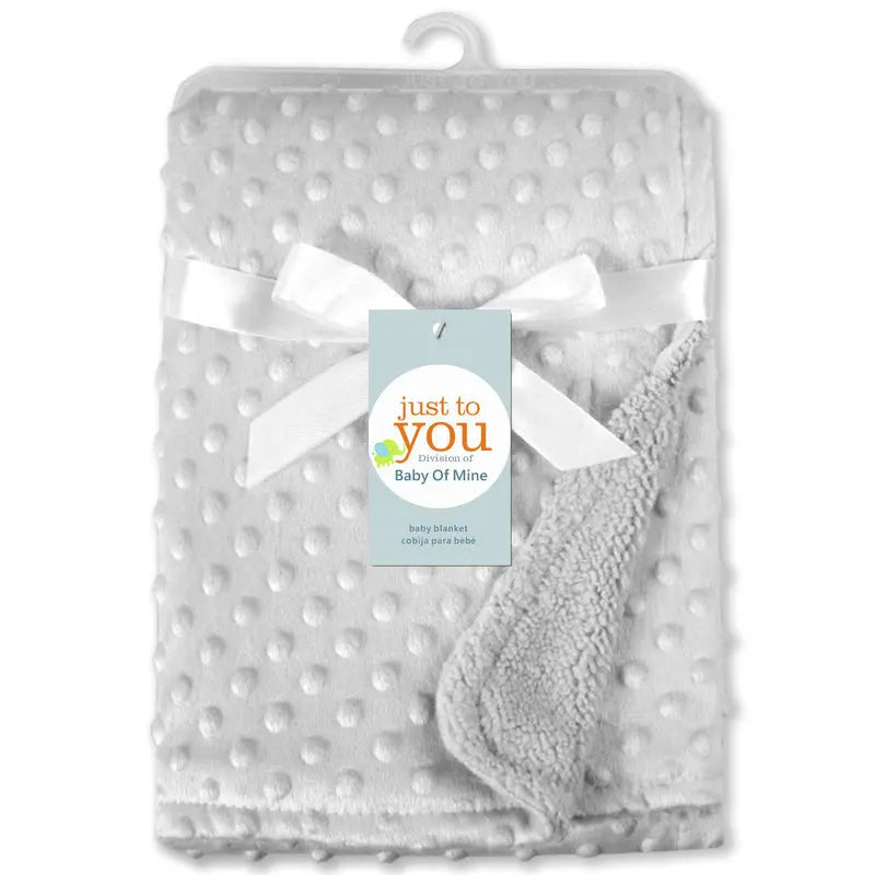 couverture bébé polaire douce hiver blanc bleu rose gris vert violet bordure pelucheuse