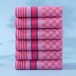 serviettes cuisine rose bleu vert orange carreaux rayures haute qualité douces opaques classic