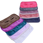coussin extension cils imprimé ailes rose violet gris bleu blanc moderne salon beauté