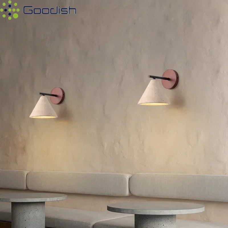 lampe murale moderne pierre naturelle marron foncé éclairage cuisine salle manger led 10 mètres