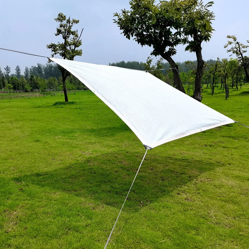 voile d'ombrage blanche protection solaire extérieur maille opaque terrasse jardin balcon