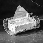 porte serviettes transparent effet écorce texture rugueuse mouchoirs papier moderne salle bain