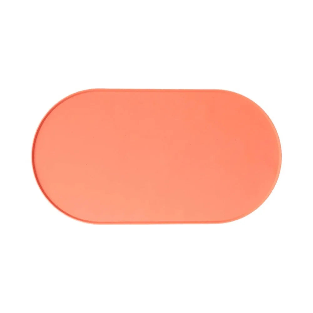 tapis alimentation animaux silicone durable antidérapant imperméable sans BPA rose violet moderne adhésif