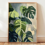 affiches art botaniques illustrations feuilles tropicales moderne intérieur salon chambre verte