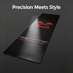 tapis fléchettes darts logo rouge antidérapant polyester moderne noirintérieurextérieur