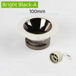 Spot LED moderne noir blanc encastrable vis diamètre 100mm hauteur 50mm