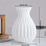 vase décoratif moderne blanc noir gris rouge vert rayures verticales opacité