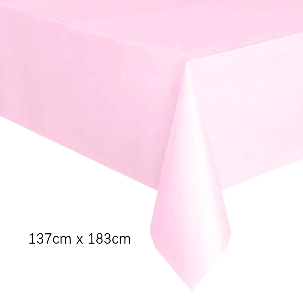 serviette table jetable rectangulaire unie mariage anniversaire fête décoration table plastique moderne