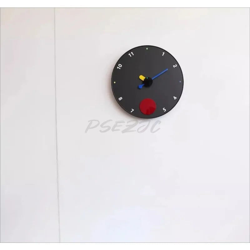 horloge murale moderne minimaliste couleurs vives enfantine geometrique chambre salon