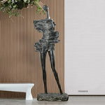 sculptures humaines modernes texture rugueuse noir gris beigeclair abstrait minimalisteDecorationIntérieureSculptureFigurinesHumainesStylisées