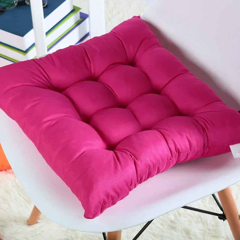 coussin siège épais couleur solide moderne bleu royal rouge vif vert clair gris fixé