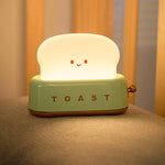lampe table forme toast vert pastel grille souriant vintage mignonne rechargeable notice câble usb