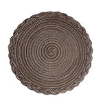serviettes table boho chic bleu marine beige tissées rustiques décoration table événements maison