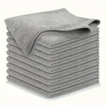 serviettes microfibres gris clair absorbantes douces pratique pack 10pcs TEXTURE microfibre opaque utilitaire