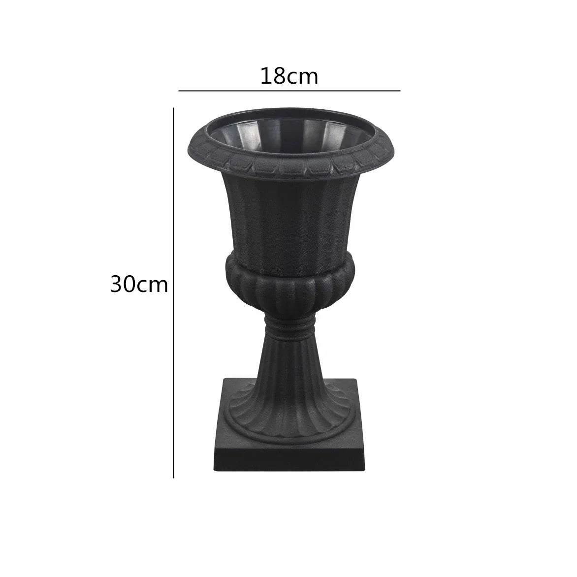 cache pot blanc classique opacité plastique intérieur extérieur balcon jardin table