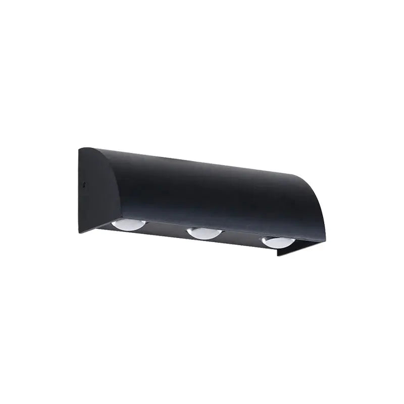 applique murale moderne led lumières noir étanche ip65 aluminium oeilletsextérieur
