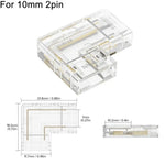 connecteur led transparent broches adhésif moderne pratique 10mm