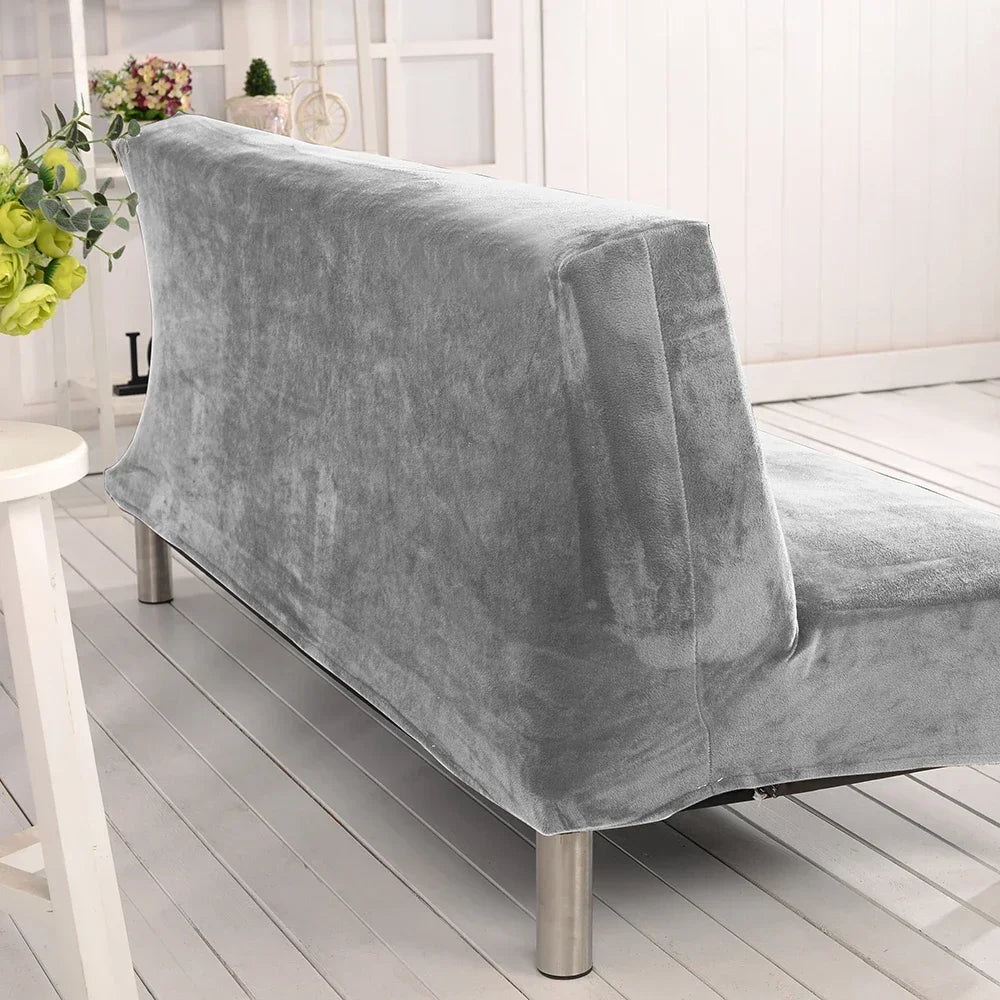 housse canapé velours gris extensible canapé lit futon moderne lavable amovible