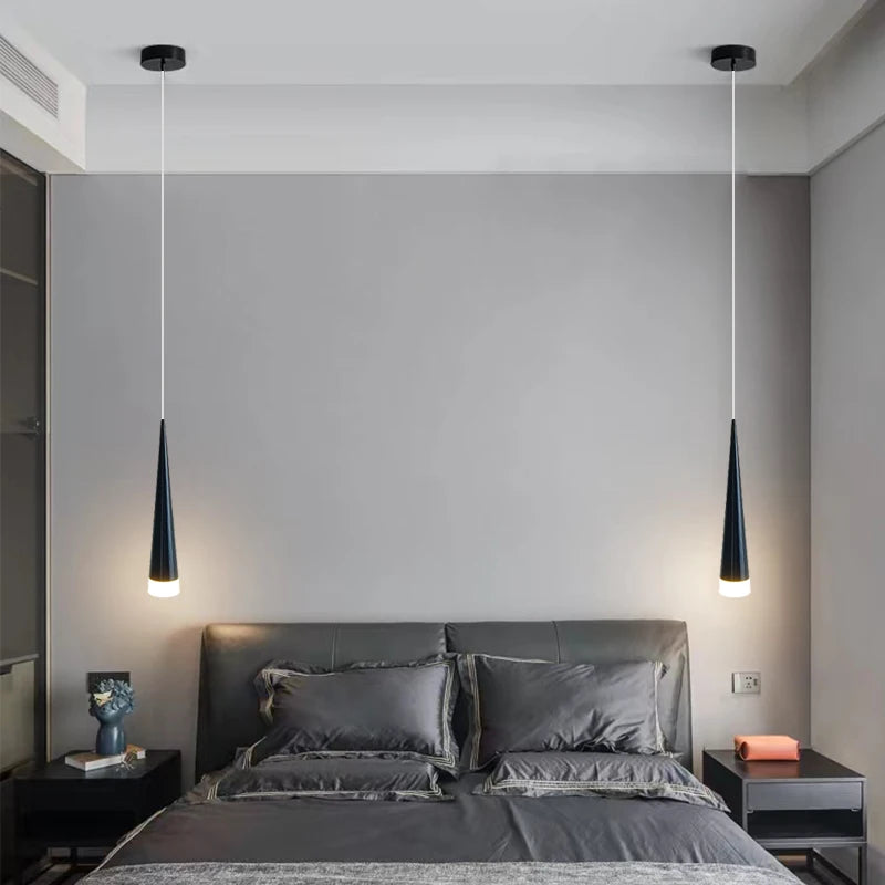 Détail du cordon ajustable de la lampe suspendue