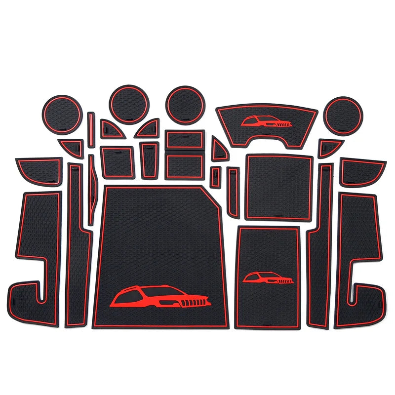 protections intérieures voiture tapis porte sol console centrale noir rouge texturé adhésif sportifs motifs