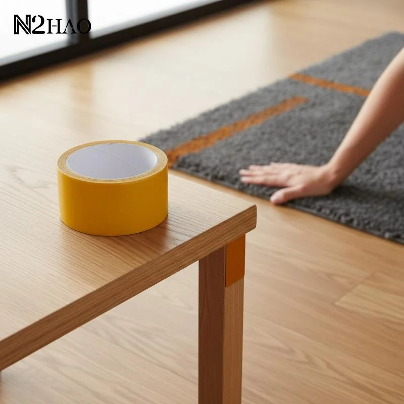 ruban adhésif double face jaune mat opacité opaque utilitaire 3cm 10m 20m 5cm fixations