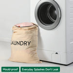 sacs linge réutilisables coton beige anti mites voyage université rangement linge simple utilitaire