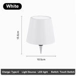 lampe table led rechargeable contemporaine base pierre abat jour noir tactileextérieur restaurant bar festival
