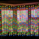rideau lumineux led rose multicolore étoiles moderne 3m 1m télécommande