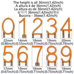 numéros lumineux orange clips câbles modernes diy décoration fêtes led filaments