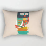 taie oreiller rectangulaire motif animal abstrait couleurs vives contemporain 100 polyester 30x50cm