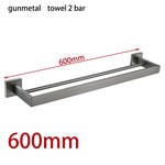 ensemble accessoires salle bain acier inoxydable gris moderne porte serviette savon brosse mural