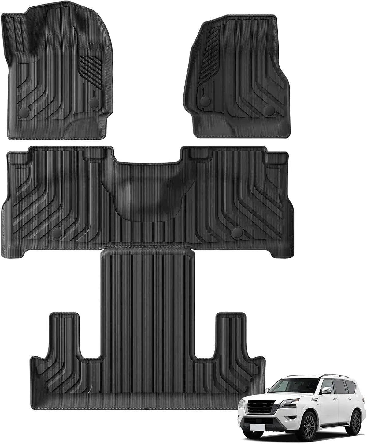 tapis sol noir rayures horizontales tapis dossier tapis coffre tout terrain modernes