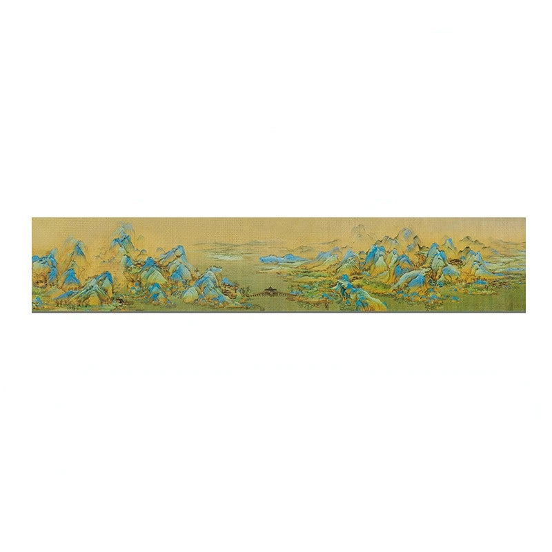 chinois traditionnel table runner motifs personnages floraux tasses thé plateau imperméable polyester coton